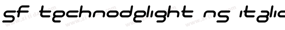SF Technodelight NS Italic字体转换